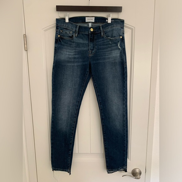 FRAME Denim Le Garçon Jeans in Azure Wash - Size 28 - Picture 3 of 13